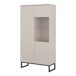 Display cabinet MODO II 80 cm, cashmere with black onyx Display cabinet MODO II 80 cm, cashmere with black onyx