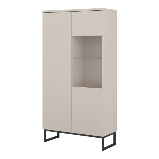 Display cabinet MODO II 80 cm, cashmere with black onyx Display cabinet MODO II 80 cm, cashmere with black onyx
