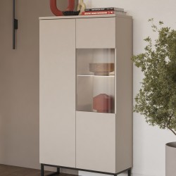Display cabinet MODO II 80 cm, cashmere with black onyx Display cabinet MODO II 80 cm, cashmere with black onyx