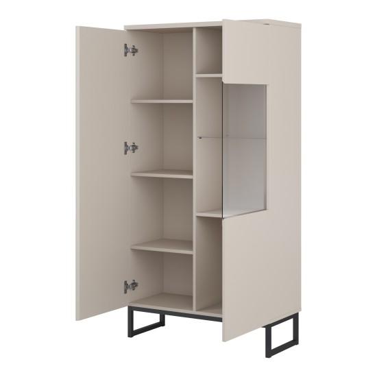 Display cabinet MODO II 80 cm, cashmere with black onyx Display cabinet MODO II 80 cm, cashmere with black onyx