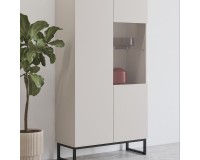 Display cabinet MODO II 80 cm, cashmere with black onyx Display cabinet MODO II 80 cm, cashmere with black onyx