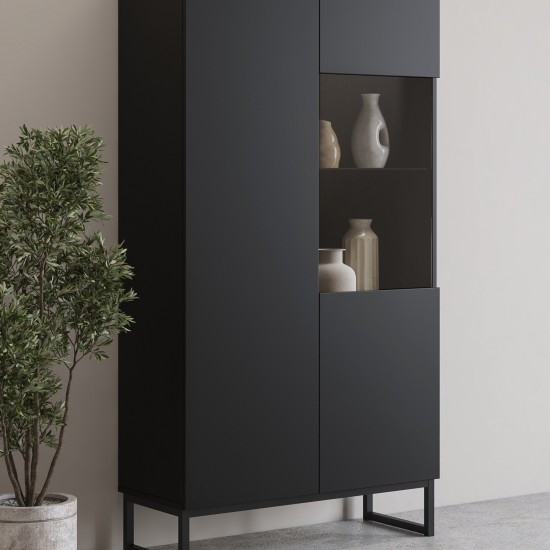Display cabinet MODO II 80 cm, black onyx Display cabinet MODO II 80 cm, black onyx