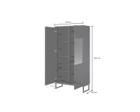 Display cabinet MODO II 80 cm, black onyx Display cabinet MODO II 80 cm, black onyx