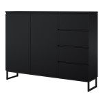 Tall chest of drawers MODO II 150 cm, black onyx