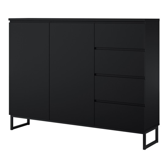 Tall chest of drawers MODO II 150 cm, black onyx Tall chest of drawers MODO II 150 cm, black onyx