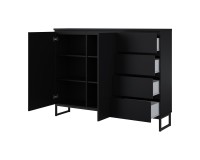Tall chest of drawers MODO II 150 cm, black onyx Tall chest of drawers MODO II 150 cm, black onyx