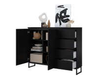 Tall chest of drawers MODO II 150 cm, black onyx Tall chest of drawers MODO II 150 cm, black onyx