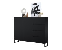 Tall chest of drawers MODO II 150 cm, black onyx Tall chest of drawers MODO II 150 cm, black onyx