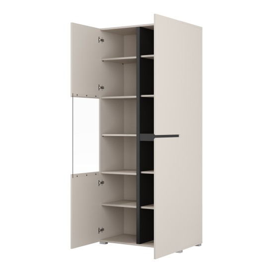 Display cabinet CROSS Helvetia 79 cm, cashmere with black onyx Display cabinet CROSS Helvetia 79 cm, cashmere with black onyx