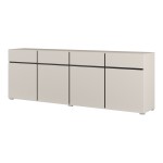 Chest of drawers CROSS Helvetia 225 cm, cashmere with black onyx