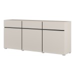 Chest of drawers CROSS Helvetia 180 cm, cashmere with black onyx