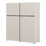 Tall chest CROSS Helvetia 119 cm, cashmere with black onyx