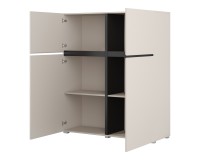 Tall chest CROSS Helvetia 119 cm, cashmere with black onyx Tall chest CROSS Helvetia 119 cm, cashmere with black onyx