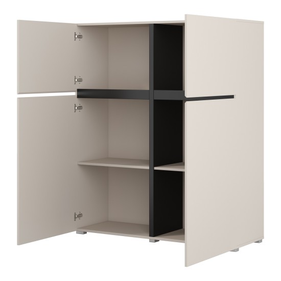 Tall chest CROSS Helvetia 119 cm, cashmere with black onyx Tall chest CROSS Helvetia 119 cm, cashmere with black onyx