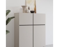 Tall chest CROSS Helvetia 119 cm, cashmere with black onyx Tall chest CROSS Helvetia 119 cm, cashmere with black onyx