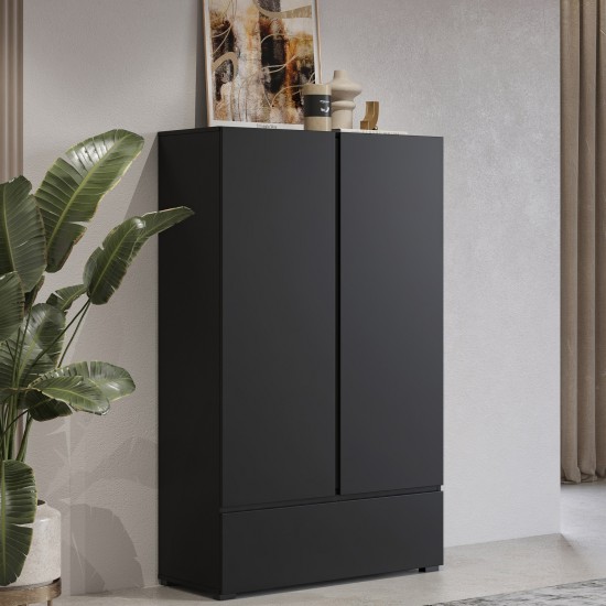 Tall chest CROSS Helvetia 89 cm, black onyx