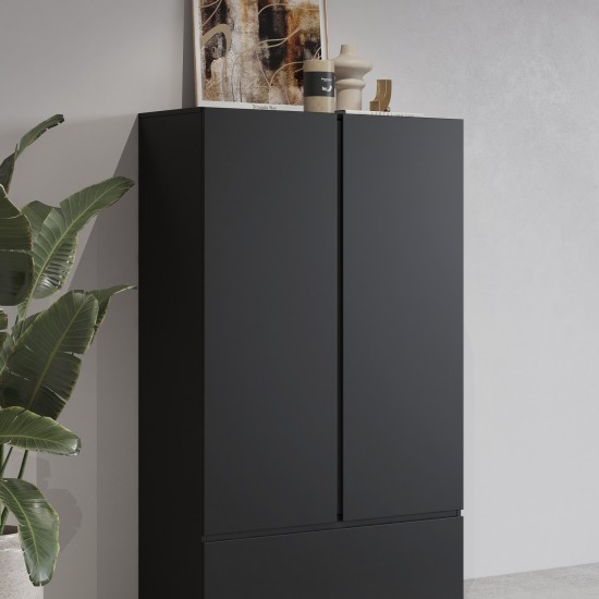 Tall chest CROSS Helvetia 89 cm, black onyx