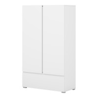 Tall chest ASYMETRIC Helvetia 89 cm, white