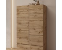 Tall chest ASYMETRIC Helvetia 89 cm, Wotan oak