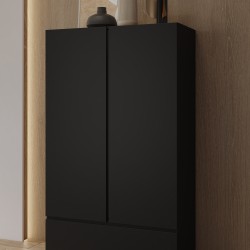 Tall chest ASYMETRIC Helvetia 89 cm, black onyx