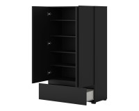 Tall chest ASYMETRIC Helvetia 89 cm, black onyx Tall chest ASYMETRIC Helvetia 89 cm, black onyx
