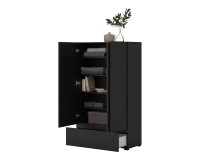 Tall chest ASYMETRIC Helvetia 89 cm, black onyx Tall chest ASYMETRIC Helvetia 89 cm, black onyx