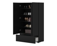 Tall chest ASYMETRIC Helvetia 89 cm, black onyx Tall chest ASYMETRIC Helvetia 89 cm, black onyx
