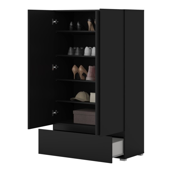 Tall chest ASYMETRIC Helvetia 89 cm, black onyx Tall chest ASYMETRIC Helvetia 89 cm, black onyx