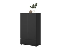 Tall chest ASYMETRIC Helvetia 89 cm, black onyx Tall chest ASYMETRIC Helvetia 89 cm, black onyx