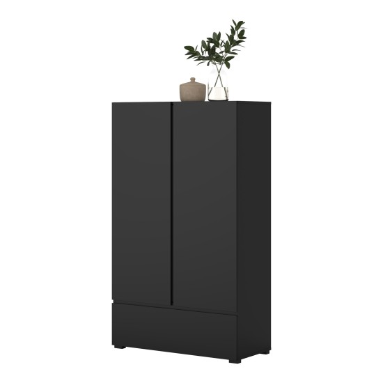 Tall chest ASYMETRIC Helvetia 89 cm, black onyx Tall chest ASYMETRIC Helvetia 89 cm, black onyx