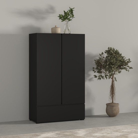 Tall chest ASYMETRIC Helvetia 89 cm, black onyx Tall chest ASYMETRIC Helvetia 89 cm, black onyx