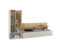 Wall unit SERIO Helvetia 270 cm, cashmere with Carpenter oak Wall unit SERIO Helvetia 270 cm, cashmere with Carpenter oak