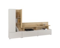 Wall unit SERIO Helvetia 270 cm, cashmere with Carpenter oak Wall unit SERIO Helvetia 270 cm, cashmere with Carpenter oak