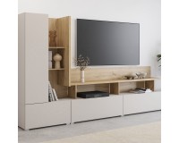 Wall unit SERIO Helvetia 270 cm, cashmere with Carpenter oak Wall unit SERIO Helvetia 270 cm, cashmere with Carpenter oak