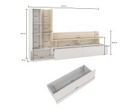 Wall unit SERIO Helvetia 270 cm, cashmere with Carpenter oak Wall unit SERIO Helvetia 270 cm, cashmere with Carpenter oak