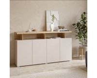 Chest of drawers SERIO Helvetia 153 cm, cashmere with Carpenter oak Chest of drawers SERIO Helvetia 153 cm, cashmere with Carpenter oak