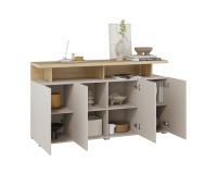Chest of drawers SERIO Helvetia 153 cm, cashmere with Carpenter oak Chest of drawers SERIO Helvetia 153 cm, cashmere with Carpenter oak
