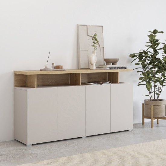 Chest of drawers SERIO Helvetia 153 cm, cashmere with Carpenter oak Chest of drawers SERIO Helvetia 153 cm, cashmere with Carpenter oak