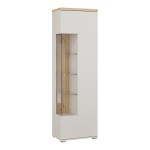 Display cabinet SERIO Helvetia 55 cm, cashmere with Carpenter oak