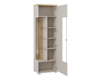 Display cabinet SERIO Helvetia 55 cm, cashmere with Carpenter oak Display cabinet SERIO Helvetia 55 cm, cashmere with Carpenter oak