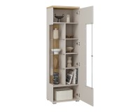 Display cabinet SERIO Helvetia 55 cm, cashmere with Carpenter oak Display cabinet SERIO Helvetia 55 cm, cashmere with Carpenter oak