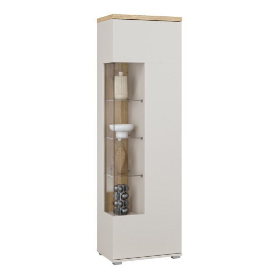 Display cabinet SERIO Helvetia 55 cm, cashmere with Carpenter oak Display cabinet SERIO Helvetia 55 cm, cashmere with Carpenter oak