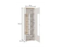 Display cabinet SERIO Helvetia 55 cm, cashmere with Carpenter oak Display cabinet SERIO Helvetia 55 cm, cashmere with Carpenter oak