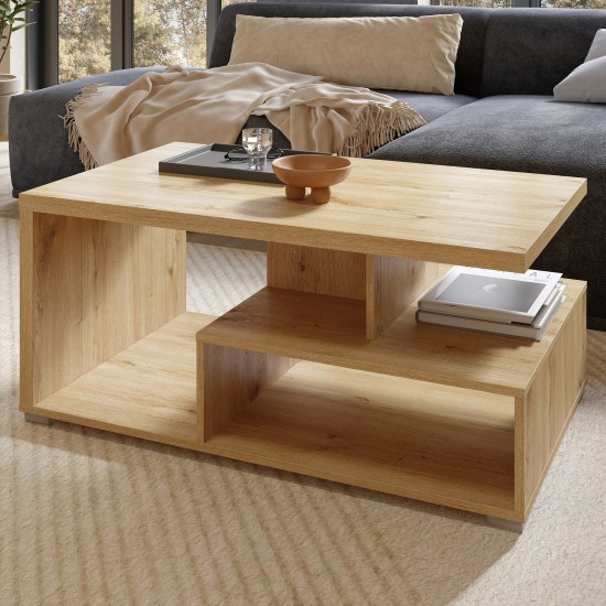 Coffee table SERIO Helvetia 100 cm, cashmere with Carpenter oak Coffee table SERIO Helvetia 100 cm, cashmere with Carpenter oak
