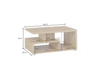 Coffee table SERIO Helvetia 100 cm, cashmere with Carpenter oak Coffee table SERIO Helvetia 100 cm, cashmere with Carpenter oak
