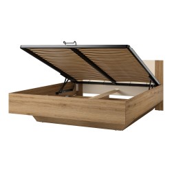 מיטה VERTINA Helvetia 160×200 עם מנגנון הרמה, אלון פראי עם בז' חולי מיטה VERTINA Helvetia 160×200 עם מנגנון הרמה, אלון פראי עם בז' חולי