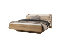 מיטה VERTINA Helvetia 160×200 עם מנגנון הרמה, אלון פראי עם בז' חולי
