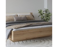 מיטה VERTINA Helvetia 180×200 עם מנגנון הרמה, אלון פראי עם בז' חולי