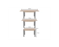 Extending dining table OLIN Helvetia 130 cm, Appenzeller fir with black
