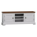 AWINION TV unit with two doors and an open bay, 156 cm